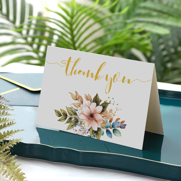 Thank You Note Cards - Perfect for Weddings Business & Personal Gifts 