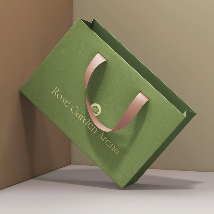 copy of Designer Green Paper Bag - Luxury Deep Emerald Shopping Tote for Boutiques & Gifts 