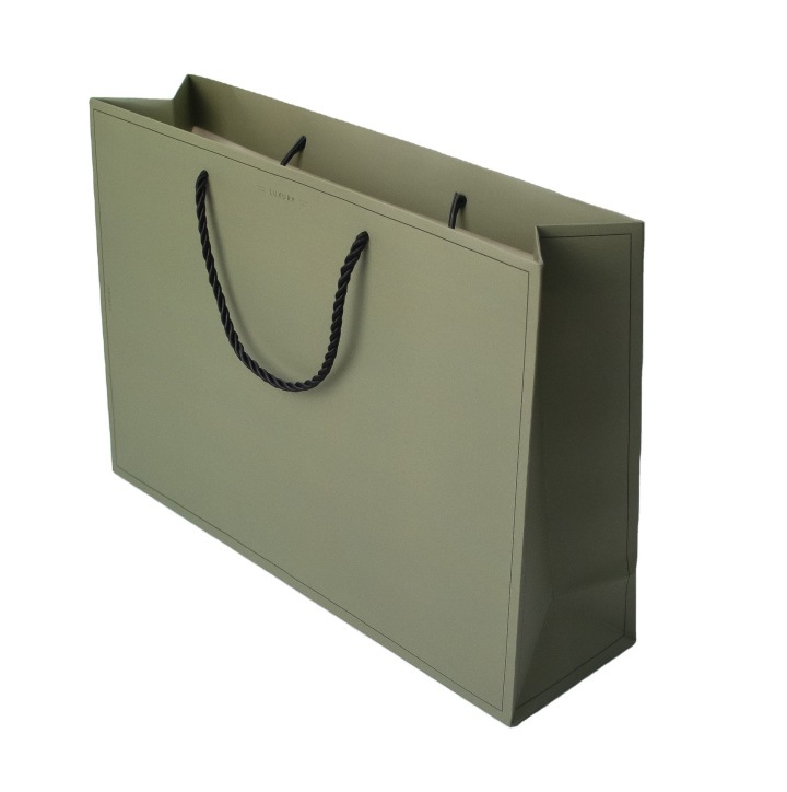 copy of Designer Green Paper Bag - Luxury Deep Emerald Shopping Tote for Boutiques & Gifts 