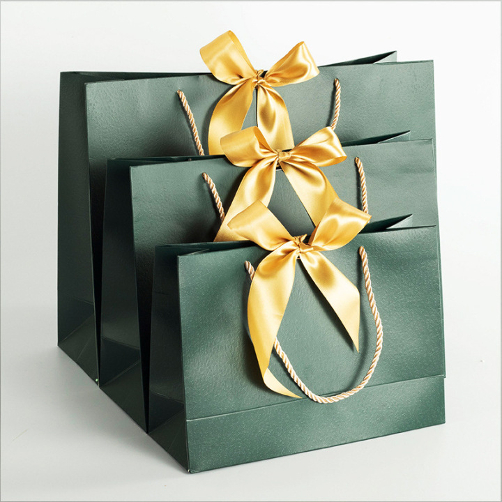 copy of Designer Green Paper Bag - Luxury Deep Emerald Shopping Tote for Boutiques & Gifts 