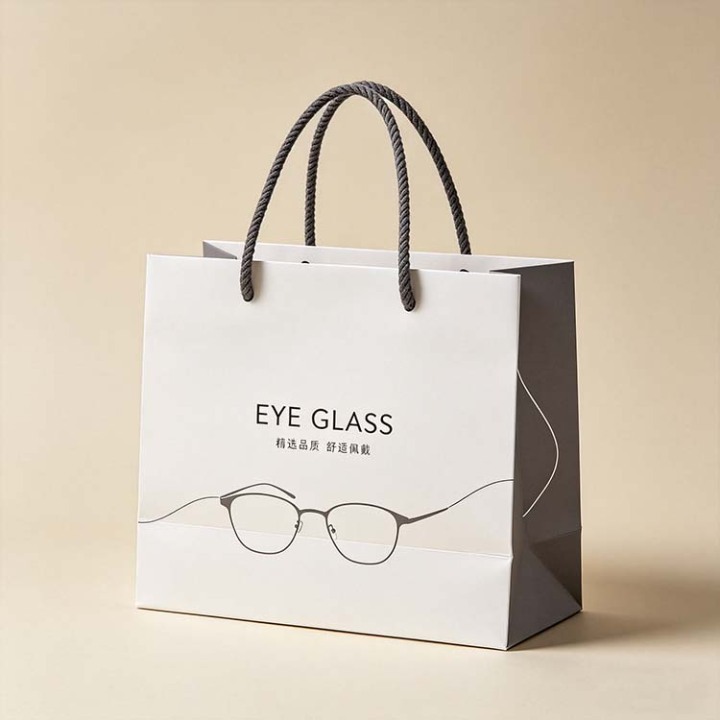 Wholesale Eyewear Packaging Bags, Custom Printed Paper Bags for Glasses Shops 