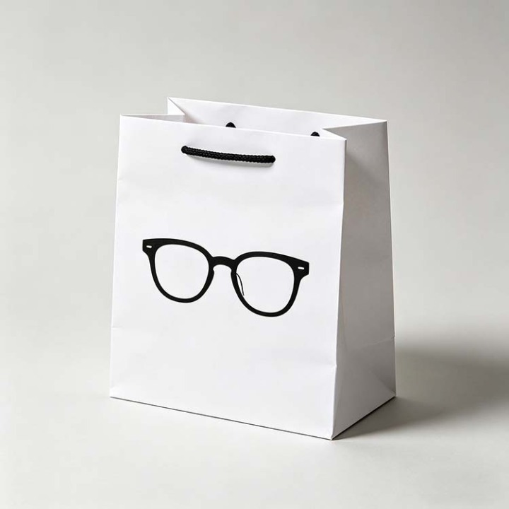 Kraft and White Paper Bags for Eyewear Shops Bulk Wholesale 