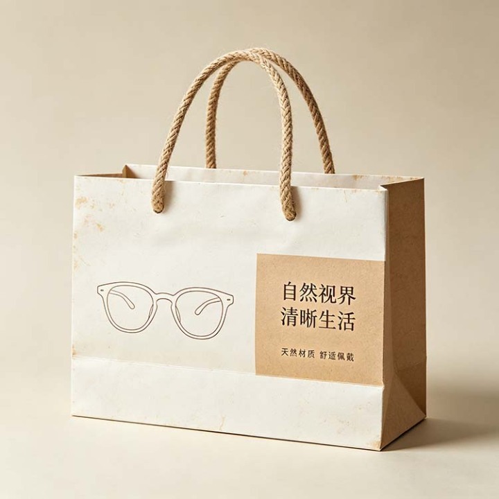 Custom Luxury Glasses Shopping Bags, Wholesale Premium Paper Bags for Brands 