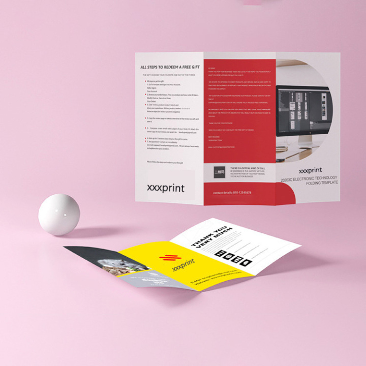 Custom Full-Color Tri-Fold Flyer Printing | A4 A5 Sizes Free Design 
