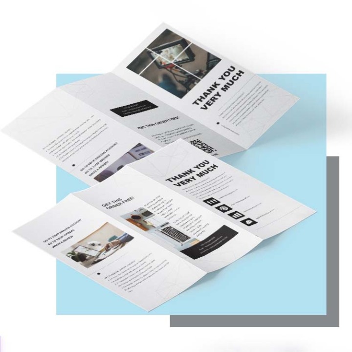 Custom Full-Color Tri-Fold Flyer Printing | A4 A5 Sizes Free Design 