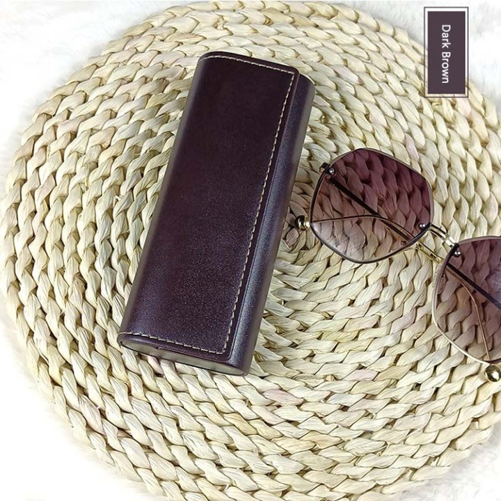 Wholesale Thick PU Leather Eyeglass Case Hard Shell Sunglasses Box 