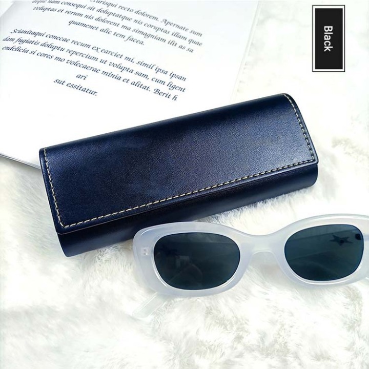 Wholesale Thick PU Leather Eyeglass Case Hard Shell Sunglasses Box 