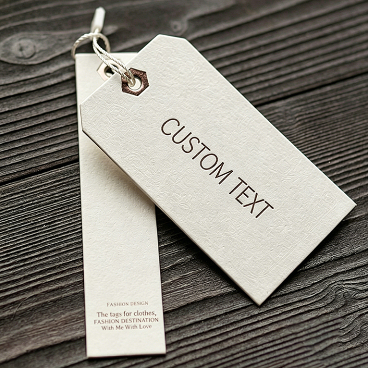 Wholesale Custom Die-Cut Hang Tags for Apparel & Fashion Brands 