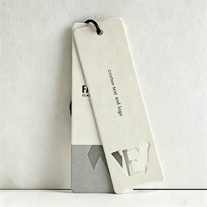 Luxury Black Card Swing Tags with Custom Gold Foil Printing 