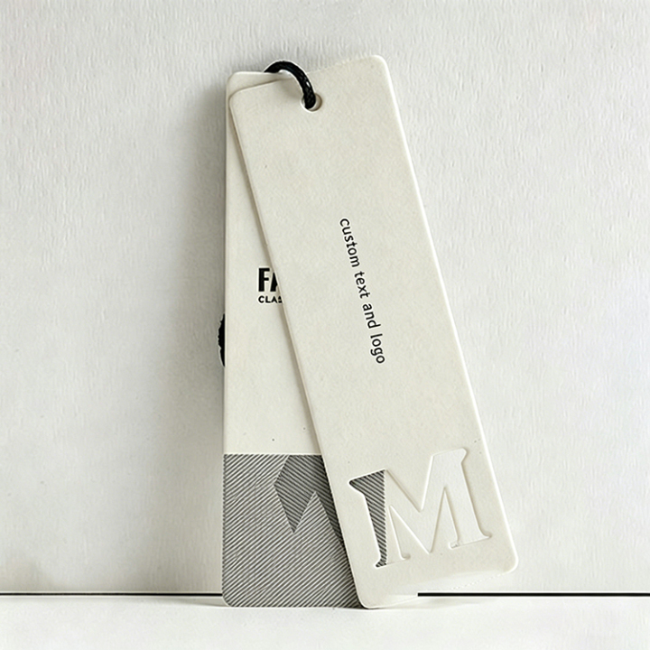 Luxury Black Card Swing Tags with Custom Gold Foil Printing 