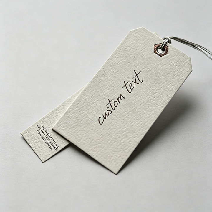 Luxury Black Card Swing Tags with Custom Gold Foil Printing 