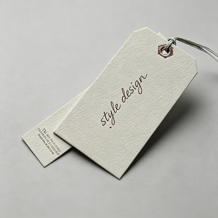 Luxury Black Card Swing Tags with Custom Gold Foil Printing 