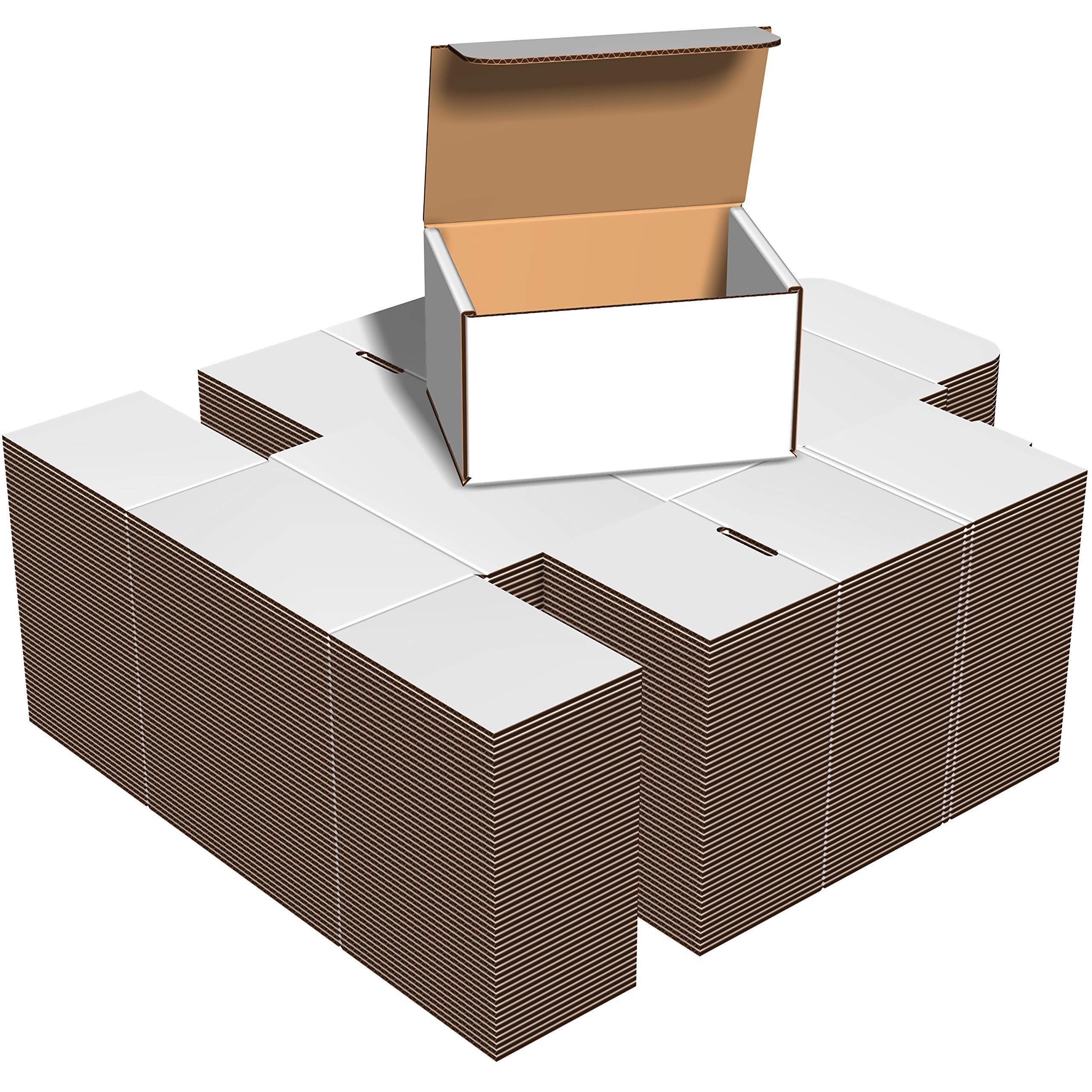 White Corrugated Boxes in E-flute & B-flute- Ideal for Gift & Shipping Packaging 