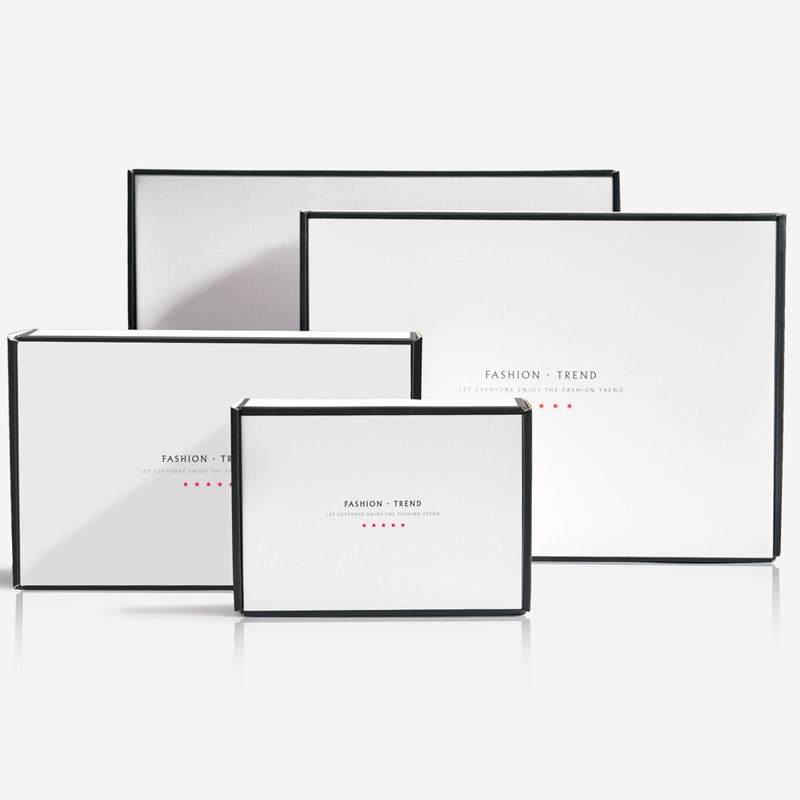 White Apparel Shipping Boxes | FASHION-TREND Branded Mailers for Ecommerce 