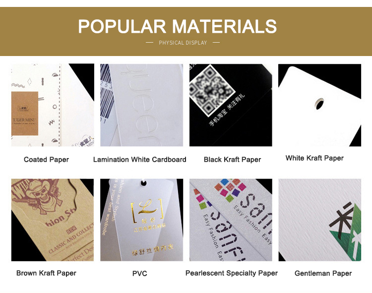 Luxury Black Card Swing Tags with Custom Gold Foil Printing 