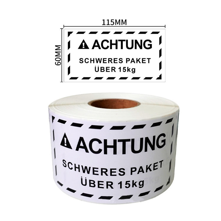 Caution Heavy Object Labels - Self-Adhesive Forklift Required Safety Stickers for Shipping & Warehouse 