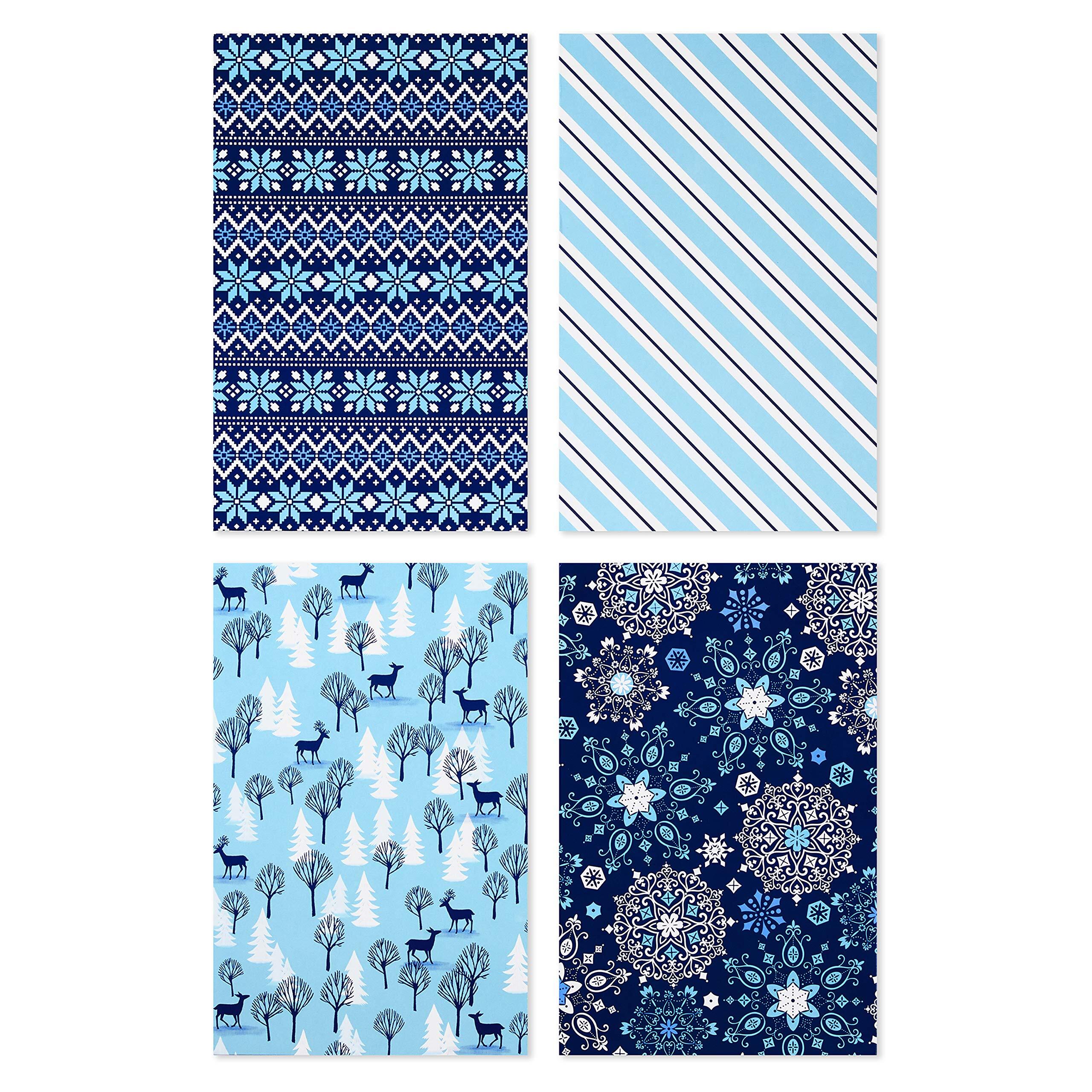 Wholesale Blue Snowflake Pattern Paper Gift Boxes for Retail & Event Gifting 
