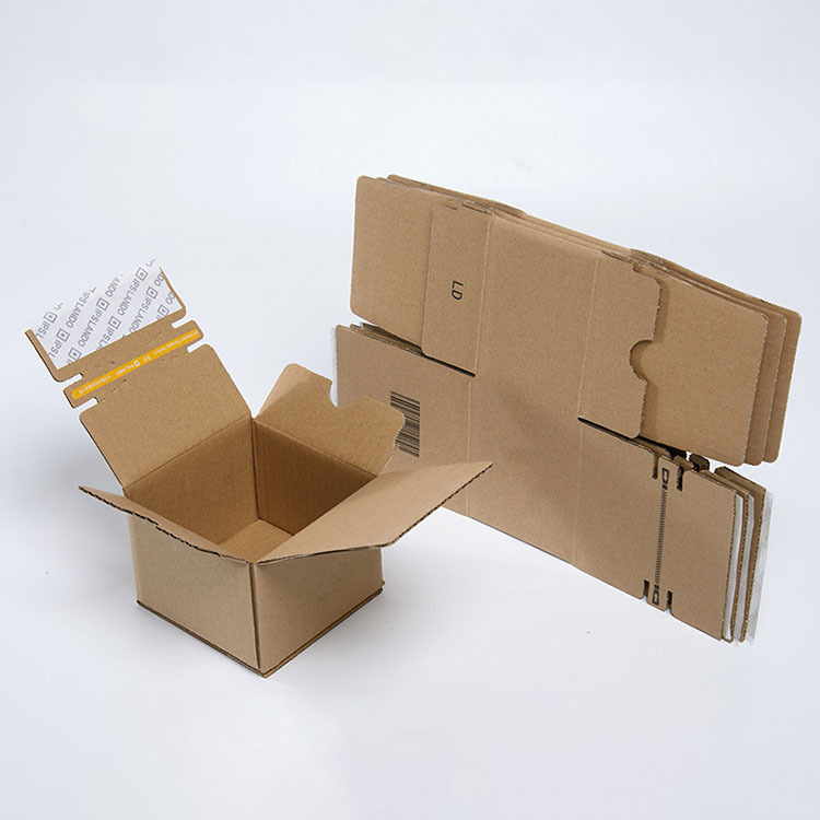 Tape-Free Corrugated Box with Pull Tear Strip | Biodegradable Shipping 