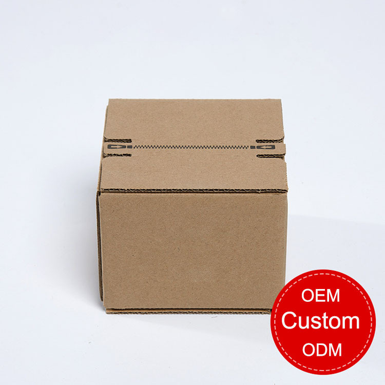 Tape-Free Corrugated Box with Pull Tear Strip | Biodegradable Shipping 