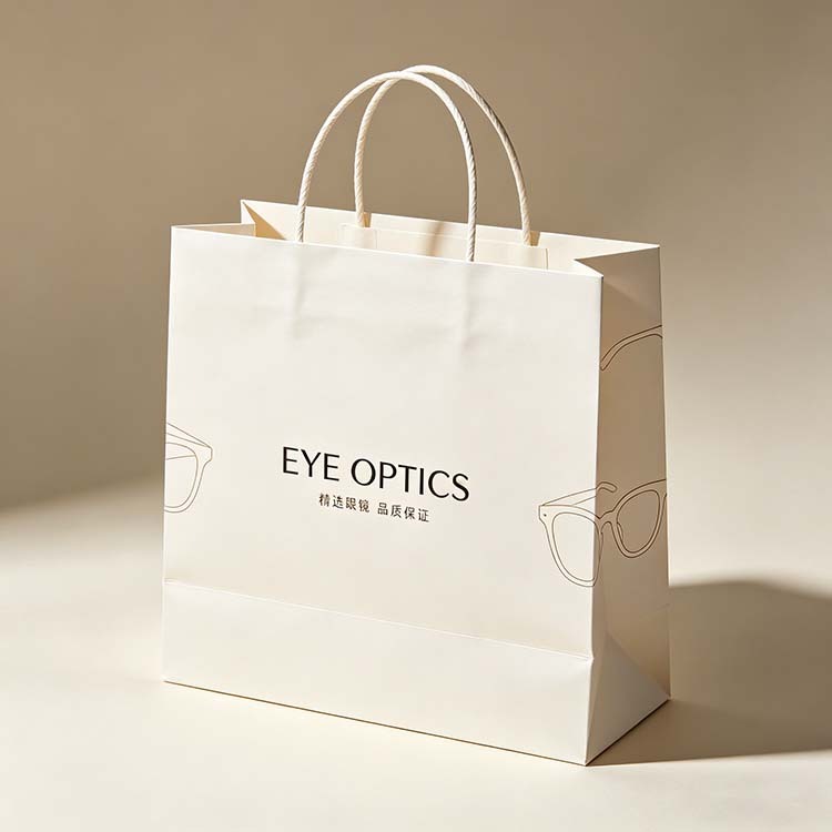 Wholesale Eyewear Packaging Bags, Custom Printed Paper Bags for Glasses Shops 