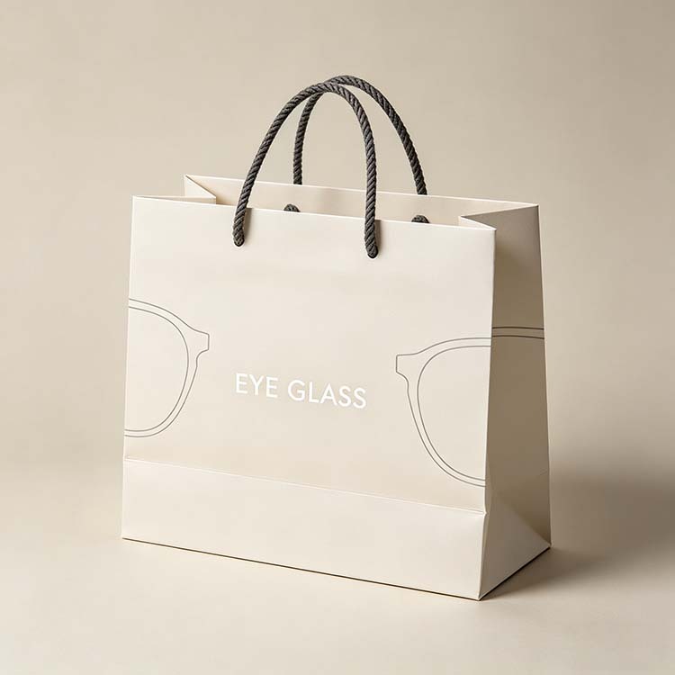 Wholesale Eyewear Packaging Bags, Custom Printed Paper Bags for Glasses Shops 