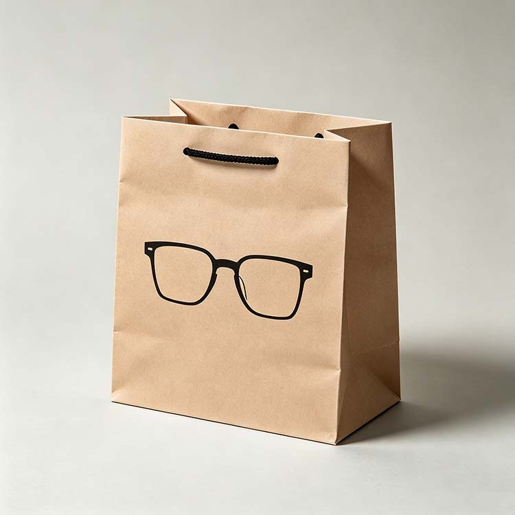 Kraft and White Paper Bags for Eyewear Shops Bulk Wholesale 