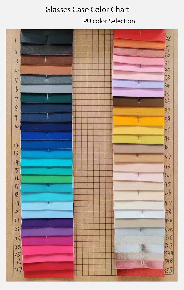 Wholesale Thick PU Leather Eyeglass Case Hard Shell Sunglasses Box 