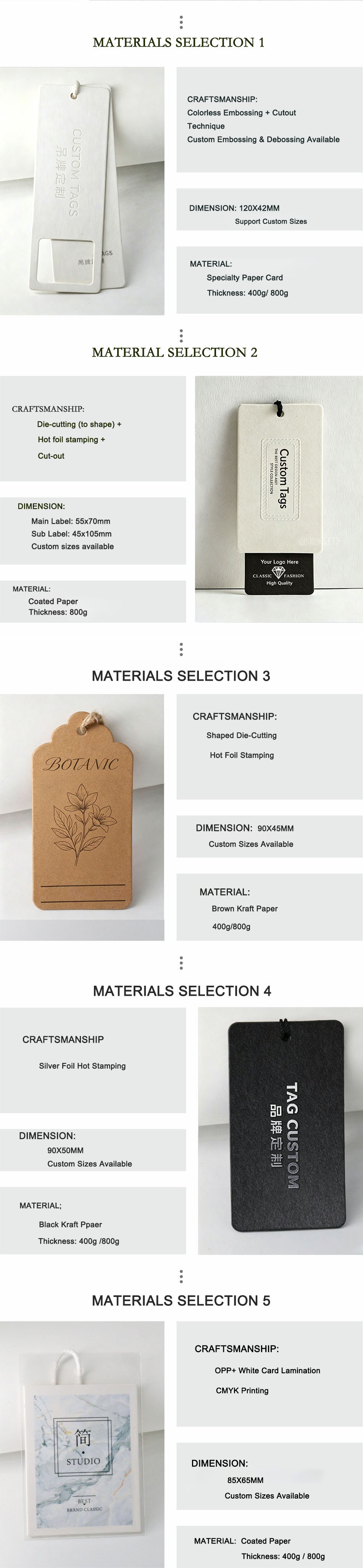 Luxury Black Card Swing Tags with Custom Gold Foil Printing 