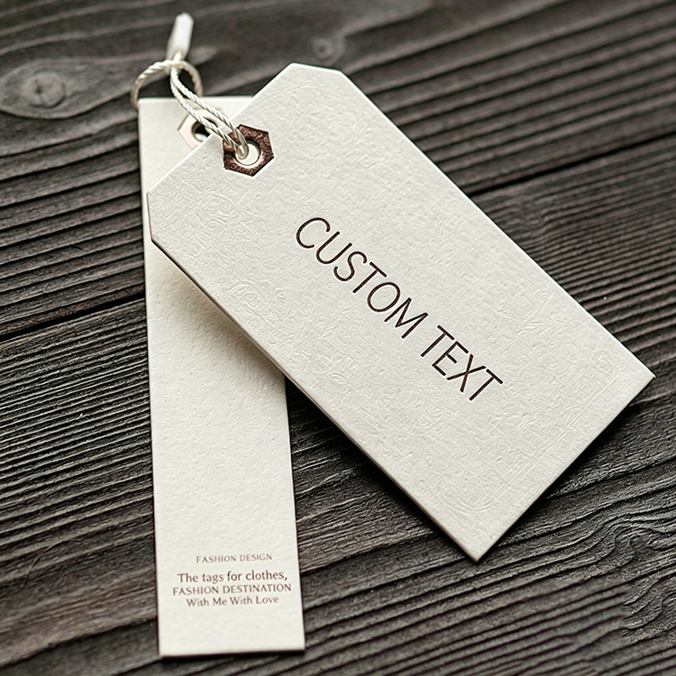 Wholesale Custom Die-Cut Hang Tags for Apparel & Fashion Brands 