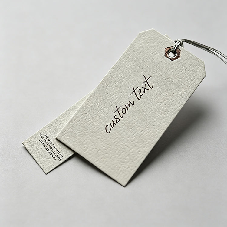 Luxury Black Card Swing Tags with Custom Gold Foil Printing 