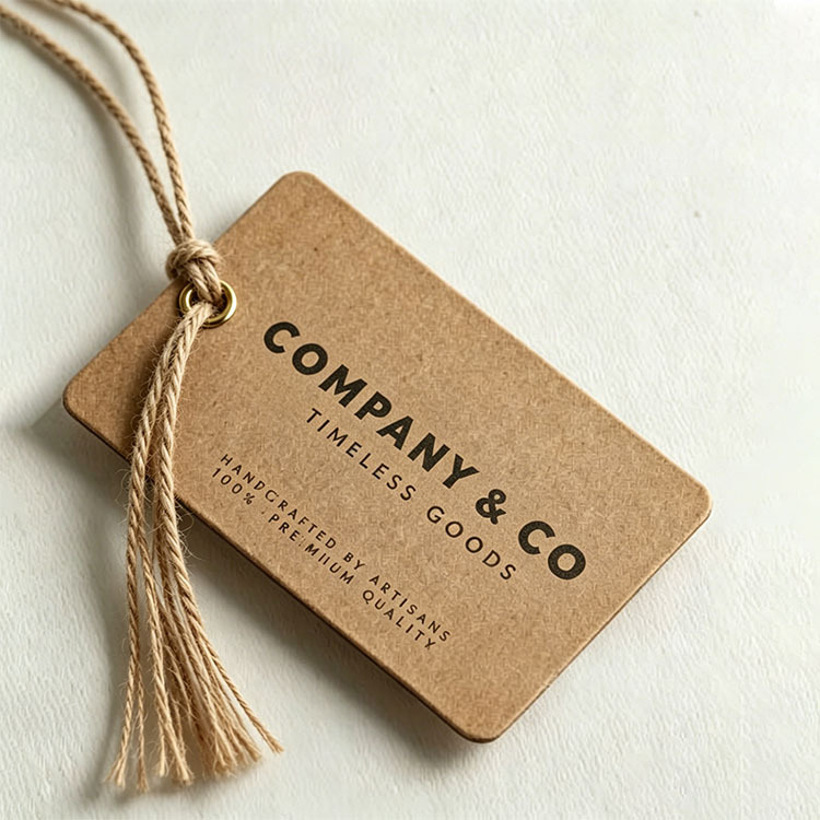Wholesale Kraft Paper Clothing Tags with Custom Printing
