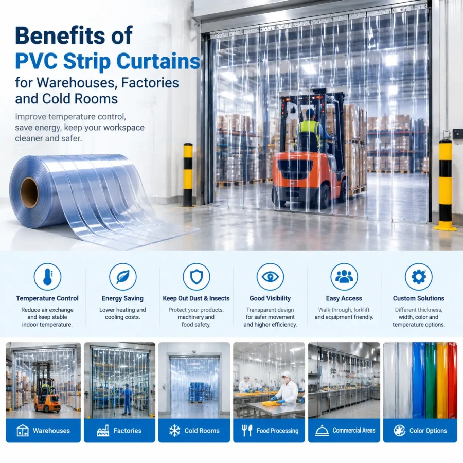 Benefits of PVC Strip Curtains for Warehouses, Factories and Cold Rooms