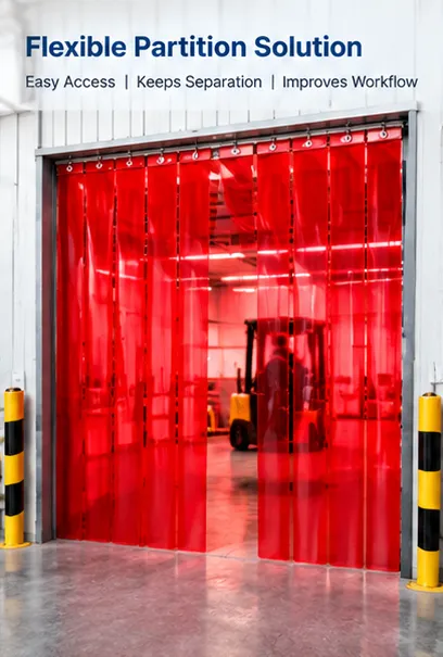 Custom Colored PVC Strip Curtains for Industrial Separation Custom Colored PVC Strip Curtains for Industrial Separation Colored PVC Strip Curtains