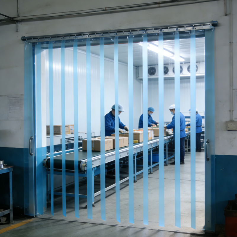 Factory Plastic Strip Doors curtain for Workshop and Production Area Separation Factory Plastic Strip Doors curtain for Workshop  Factory Plastic Strip Doors curtain