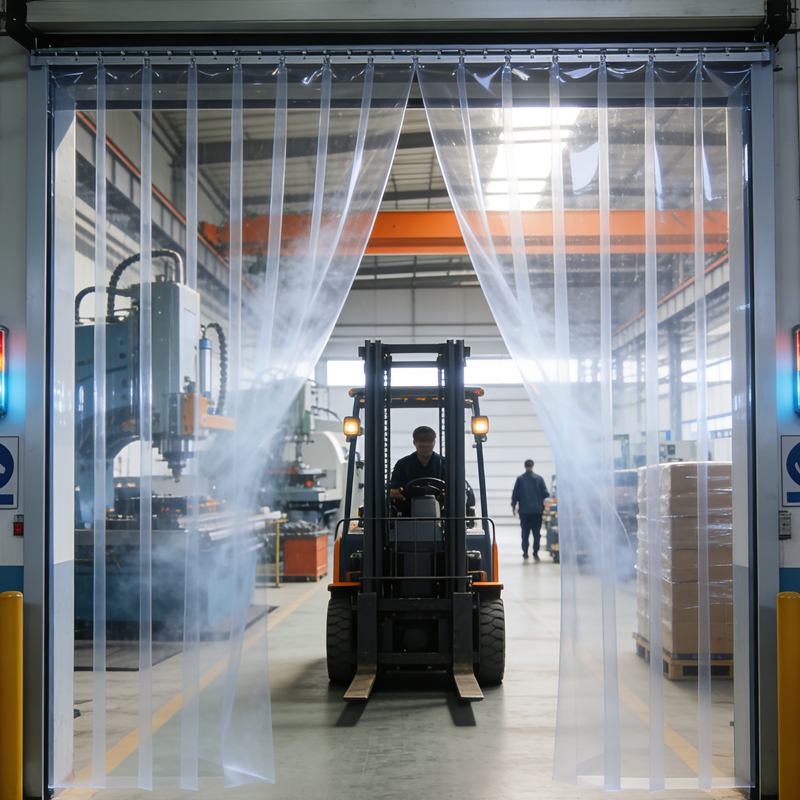 PVC Strip Curtain for Flexible Doorway Separation in Commercial and Industrial Areas PVC Strip Curtain for Flexible Doorway Separation in Commercial and Industrial Areas PVC strip curtain