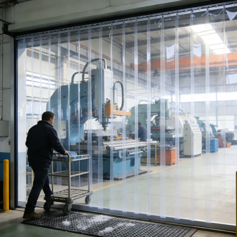 Industrial PVC strip curtains are widely used in factories Industrial PVC strip curtains are widely used in factories Industrial PVC strip curtains