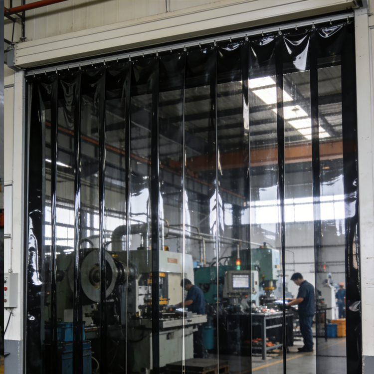 Industrial-Grade Black PVC Strip Curtain | Professional Light Control, Privacy Protection, and Zone Separation Solutions Industrial-Grade Black PVC Strip Curtain | Professional Light Control, Privacy Protection, Black PVC Strip Curtain
