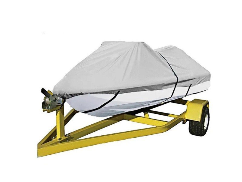 Trailerable boat cover in water repellent Oxford fabric
