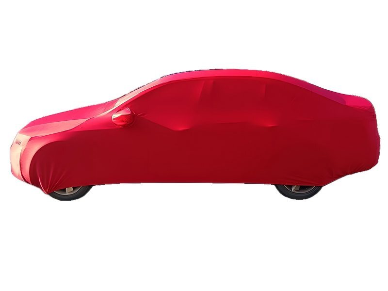 Gold velvet form-fitting showroom car cover