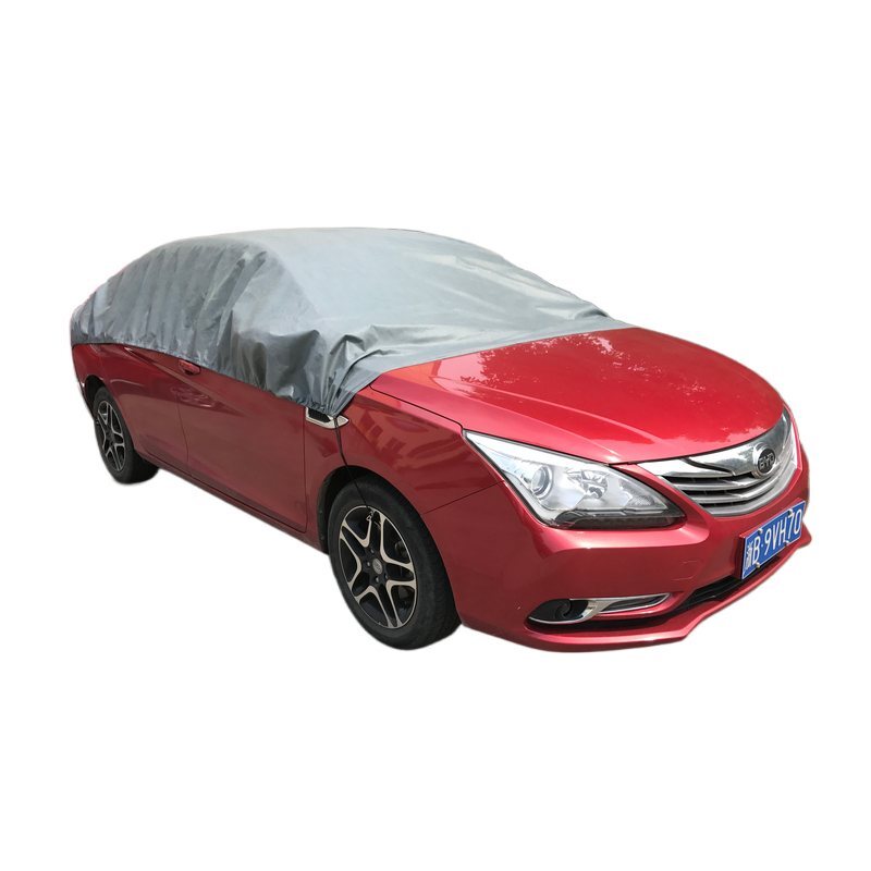 Half car cover protecting the roof and windows