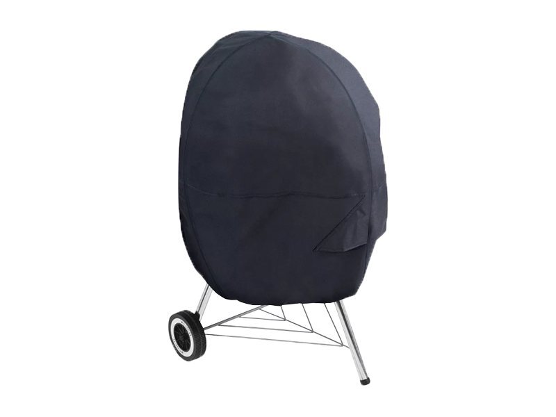 Heavy duty kettle grill cover with air vents and rip grip straps