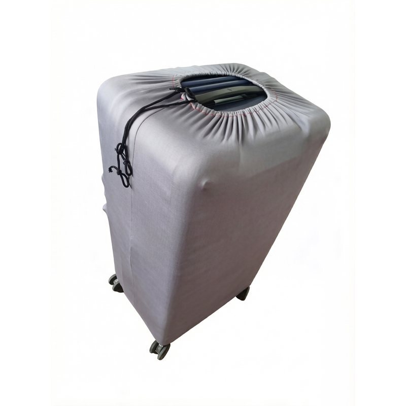 Custom elastic luggage cover with clear label window