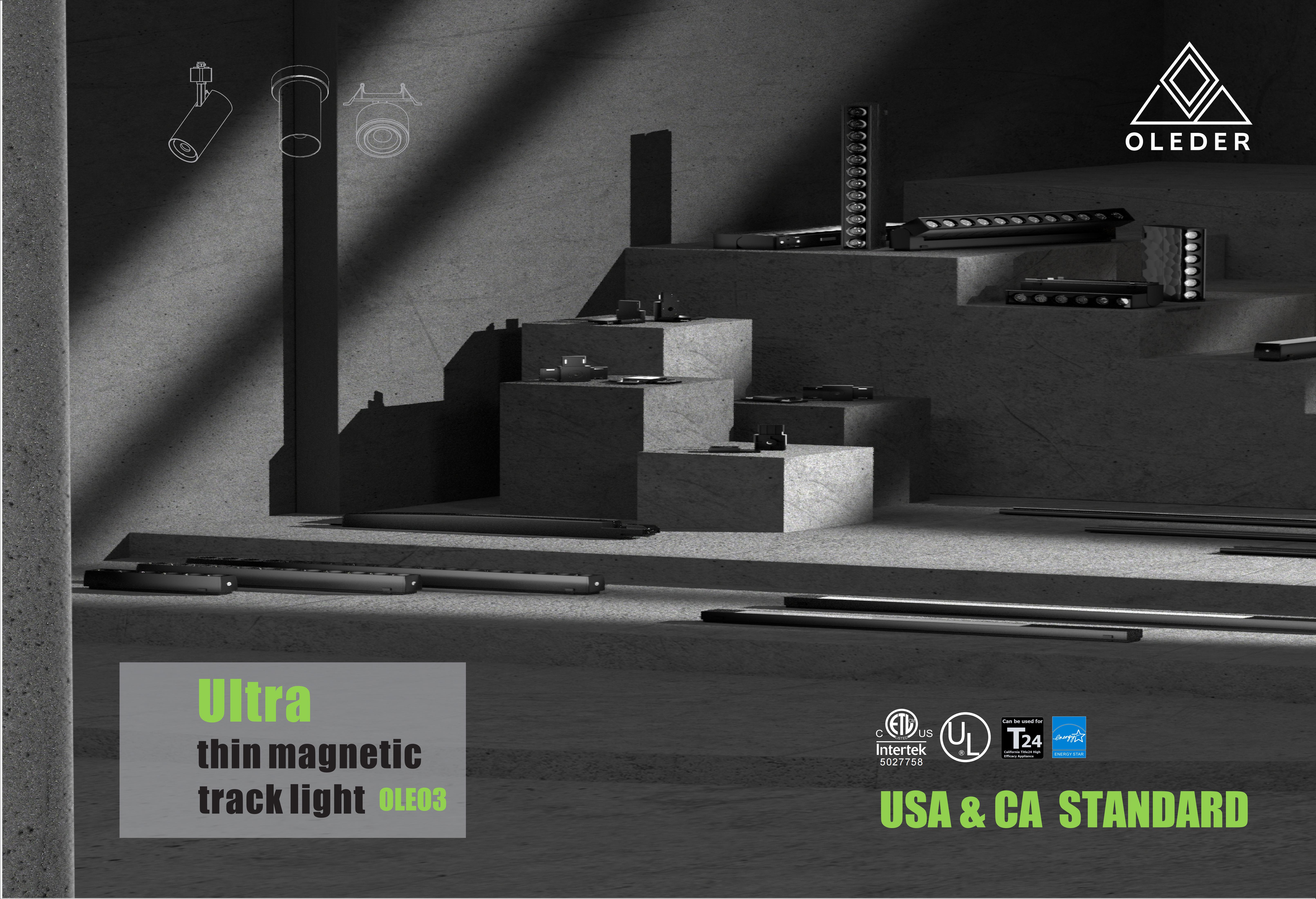 OLEO3 ETL magnetic Track light system  