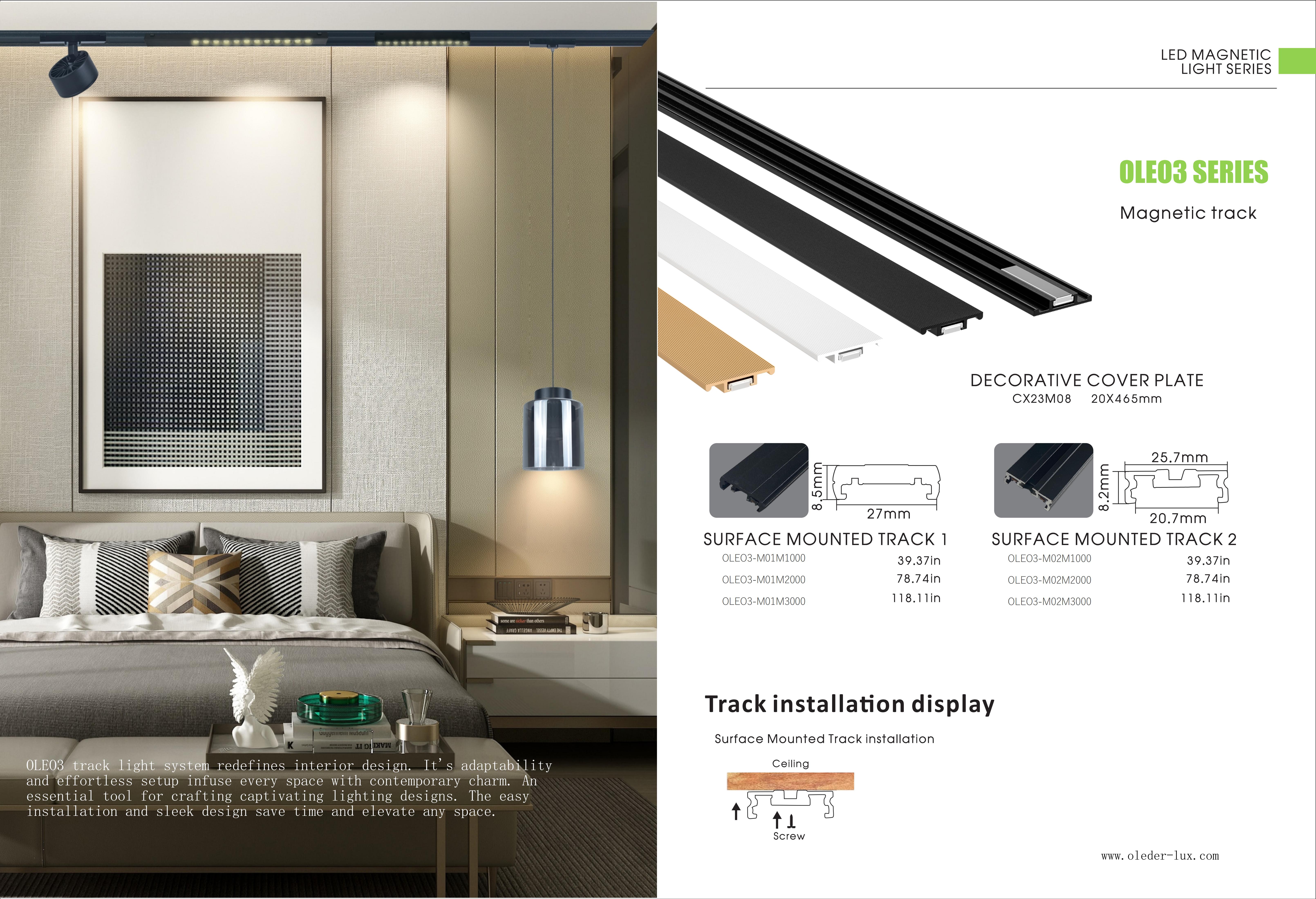 OLEO3 ETL magnetic Track light system  