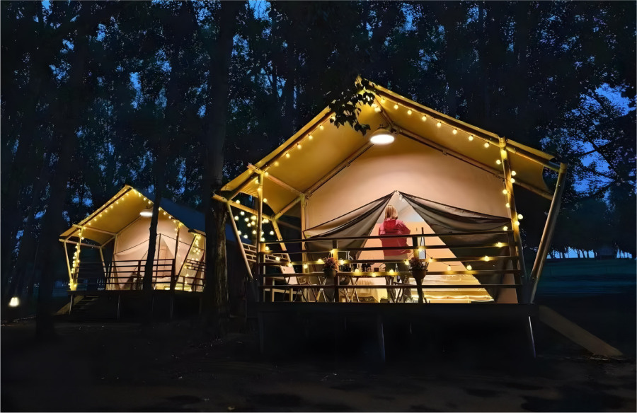 Anadu Olive Manor: How a Membrane Structure Tent Hotel Became China's Highest-Priced Glamping Destination