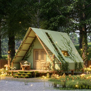 Luxury A-Frame Glamping Tent | Eco Friendly Prefab Hotel Cabin for Forest Resort