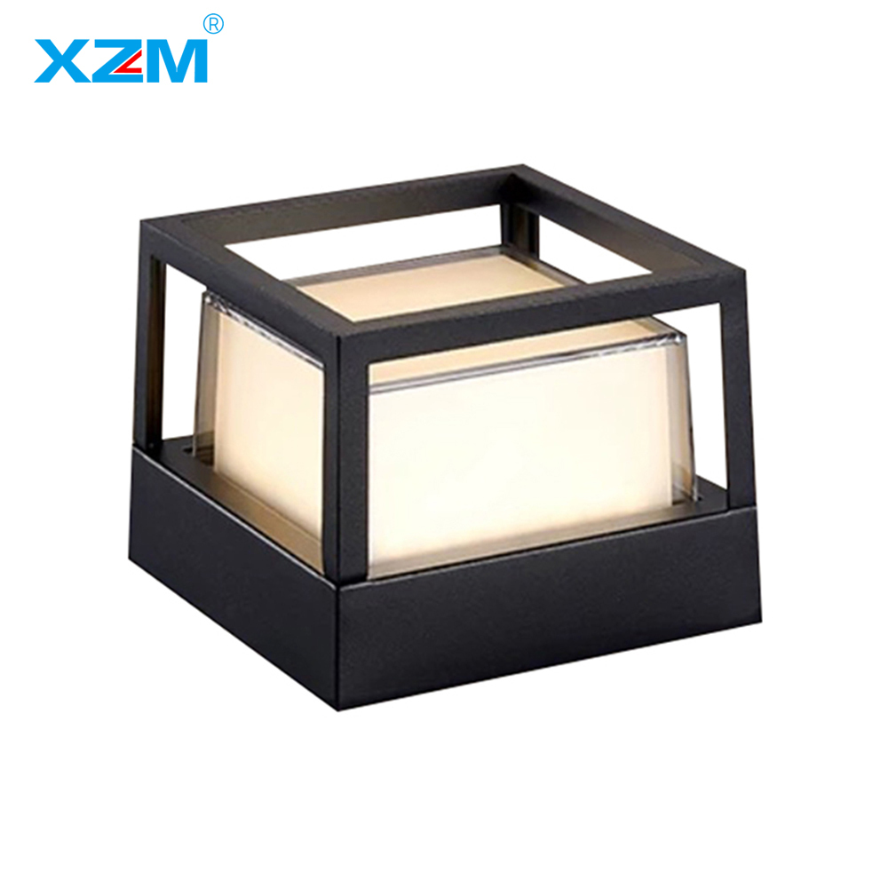 XZM Modern LED Wall Lamp, Black Aluminum, 12W, Waterproof IP66, Square and Round Design, High-Transparency Lampshade, Outdoor Indoor Lighting for Porch, Balcony, Garden XZM Modern LED Wall Lamp - Waterproof IP66 for Indoor & Outdoor LED wall lamp, waterproof lighting, porch lamp, garden light, modern design