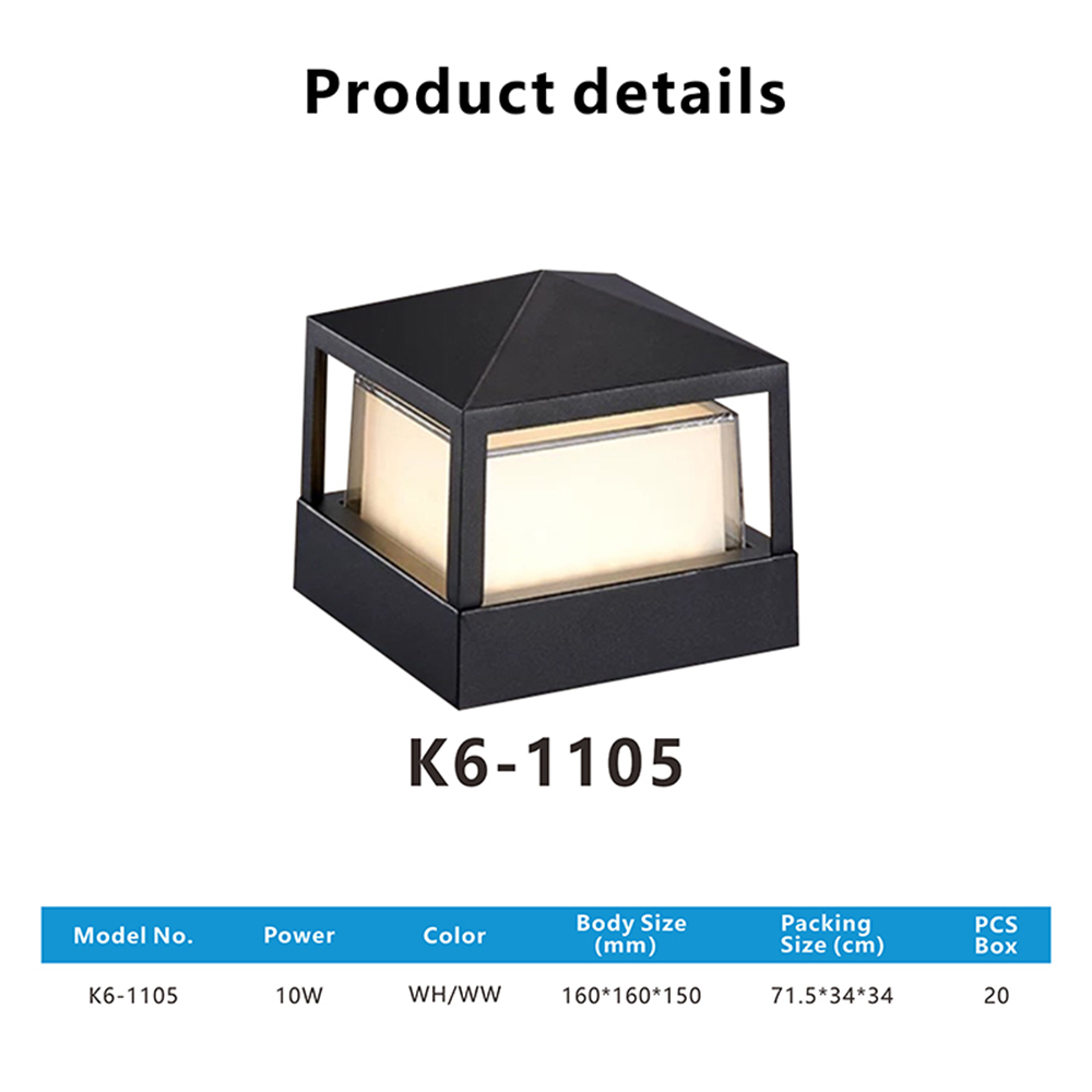 XZM Modern LED Wall Lamp, Black Aluminum, 12W, Waterproof IP66, Square and Round Design, High-Transparency Lampshade, Outdoor Indoor Lighting for Porch, Balcony, Garden XZM Modern LED Wall Lamp, Black Aluminum, 12W, Waterproof IP66 LED Wall Lamp, Waterproof Lighting, Indoor Outdoor Light, Black Aluminum, High-Transparency Lampshade