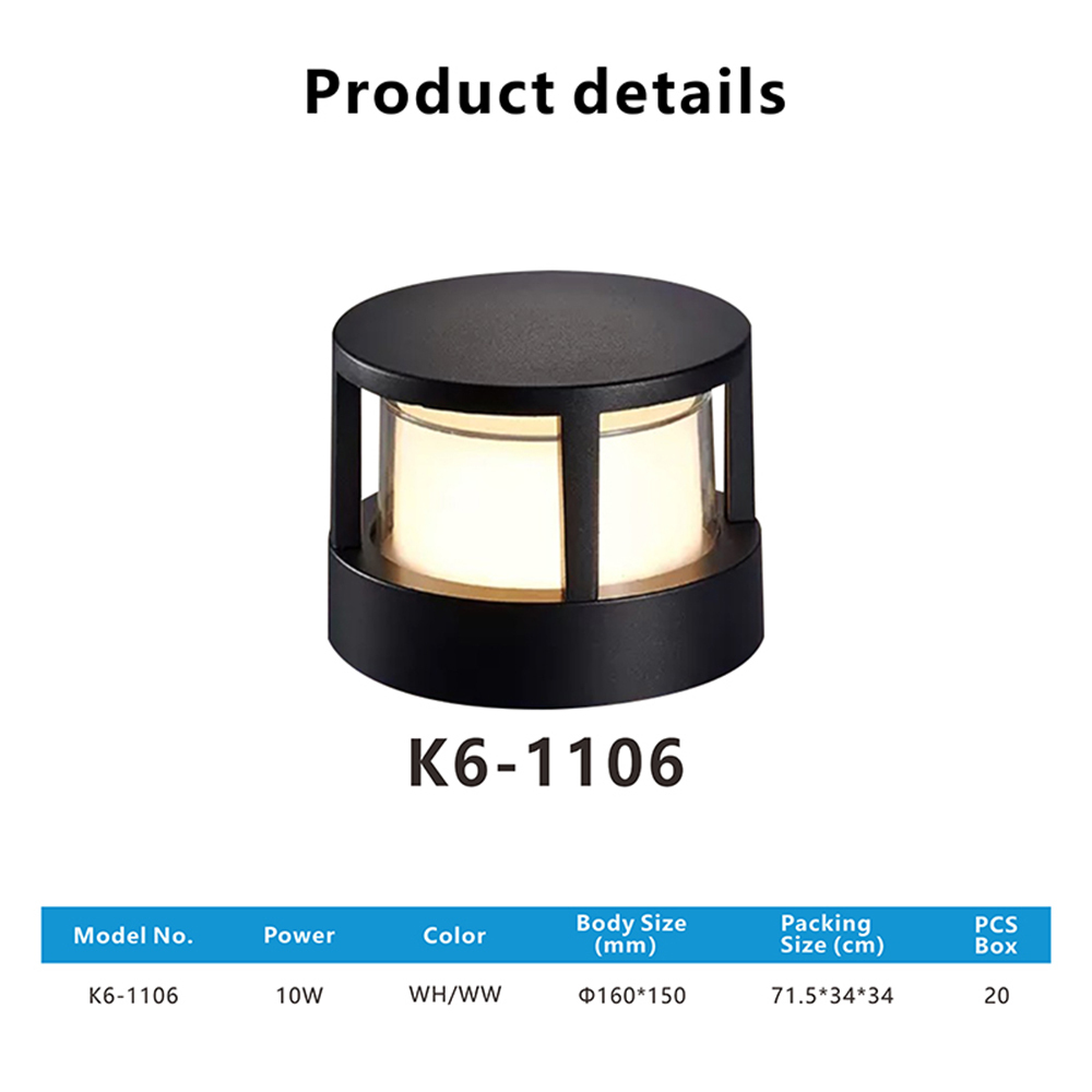 XZM Modern LED Wall Lamp, Black Aluminum, 12W, Waterproof IP66, Square and Round Design, High-Transparency Lampshade, Outdoor Indoor Lighting for Porch, Balcony, Garden XZM Modern LED Wall Lamp - Black Aluminum, 12W, Waterproof IP66 LED Wall Lamp, Black Aluminum, Waterproof Lighting, Outdoor Indoor Lamp, High-Transparency Lampshade
