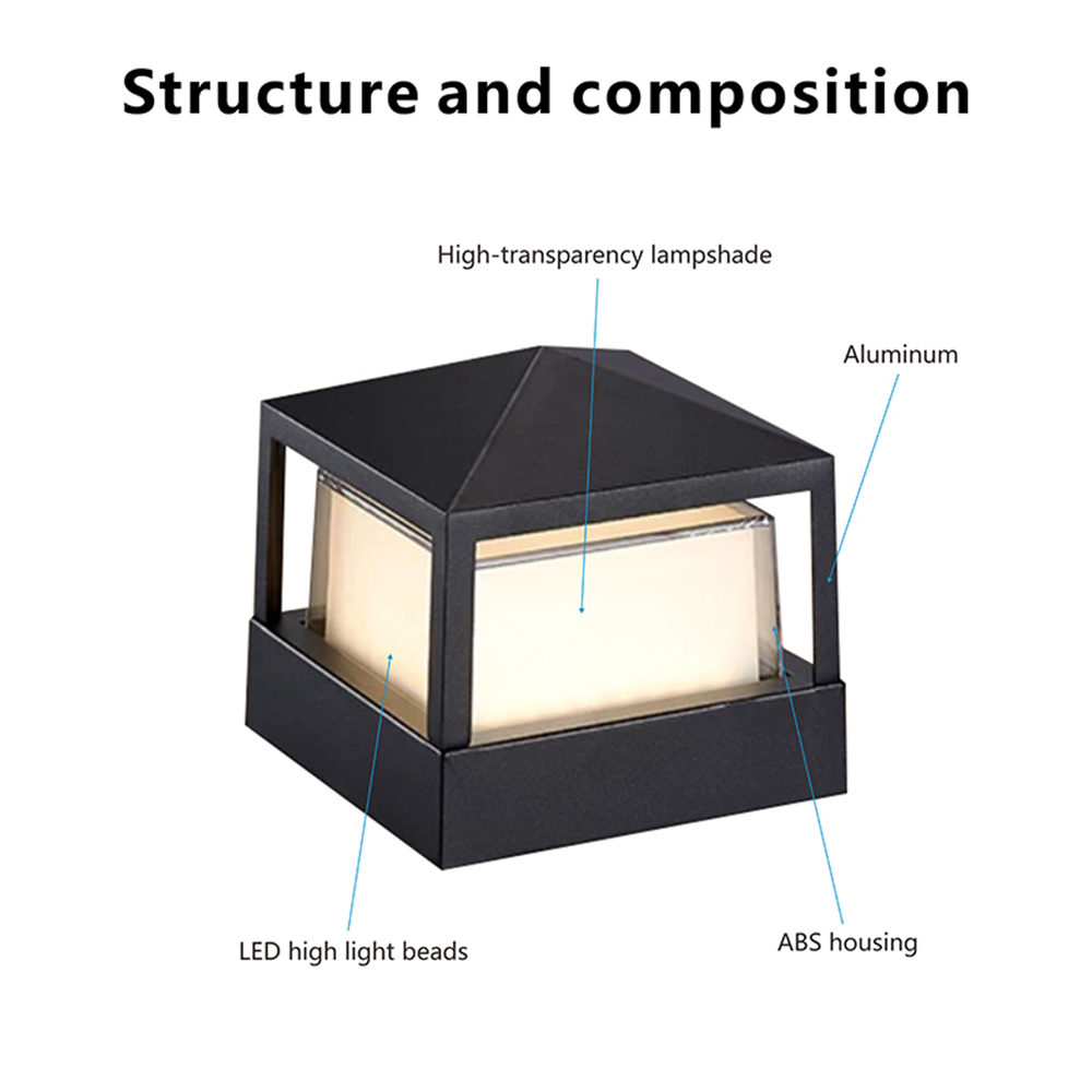 XZM Modern LED Wall Lamp, Black Aluminum, 12W, Waterproof IP66, Square and Round Design, High-Transparency Lampshade, Outdoor Indoor Lighting for Porch, Balcony, Garden XZM Modern LED Wall Lamp, Black Aluminum, 12W, Waterproof IP66 LED Wall Lamp, Waterproof Lighting, Indoor Outdoor Light, Black Aluminum, High-Transparency Lampshade